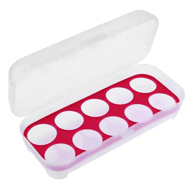 

10 Grids Egg Container Storage Box Basket Refrigerator Anti-Collision Egg Organizer Home Kitchen Egg Storage Box Tray Gadgets