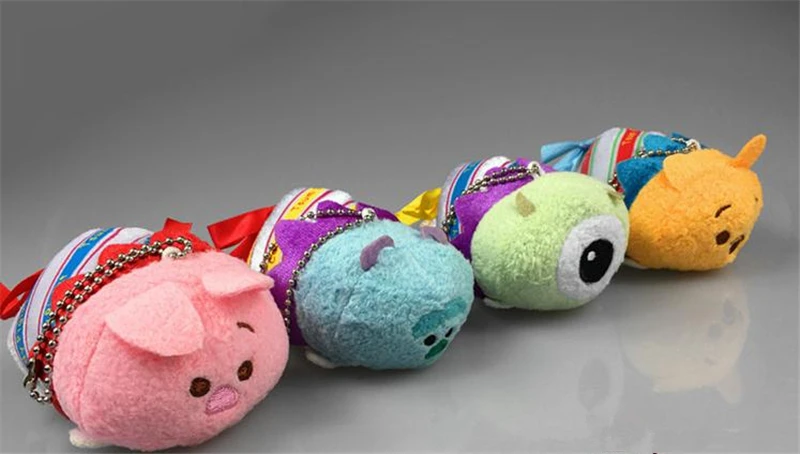 Diseño de Navidad dibujos animados limitado Tsum accesorios de teléfono limpiador de pantalla paño lindo muñecas colgante llavero Mini peluche juguetes de peluche