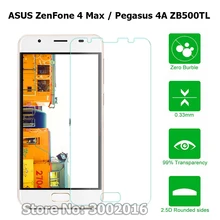 Закаленное стекло для asus ZenFone 4 Max X00KD Взрывозащищенная защитная стеклянная пленка для Peg asus 4A ZB500TL 5,0"