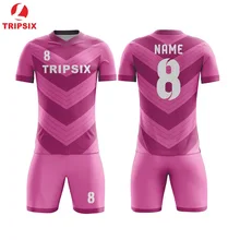 Розовый Цвет Футбол Футболка Джерси Команда Футбольная форма оптом пользовательские вашего клуба Одежда высшего качества индивидуальное Комплект футболок для футбола