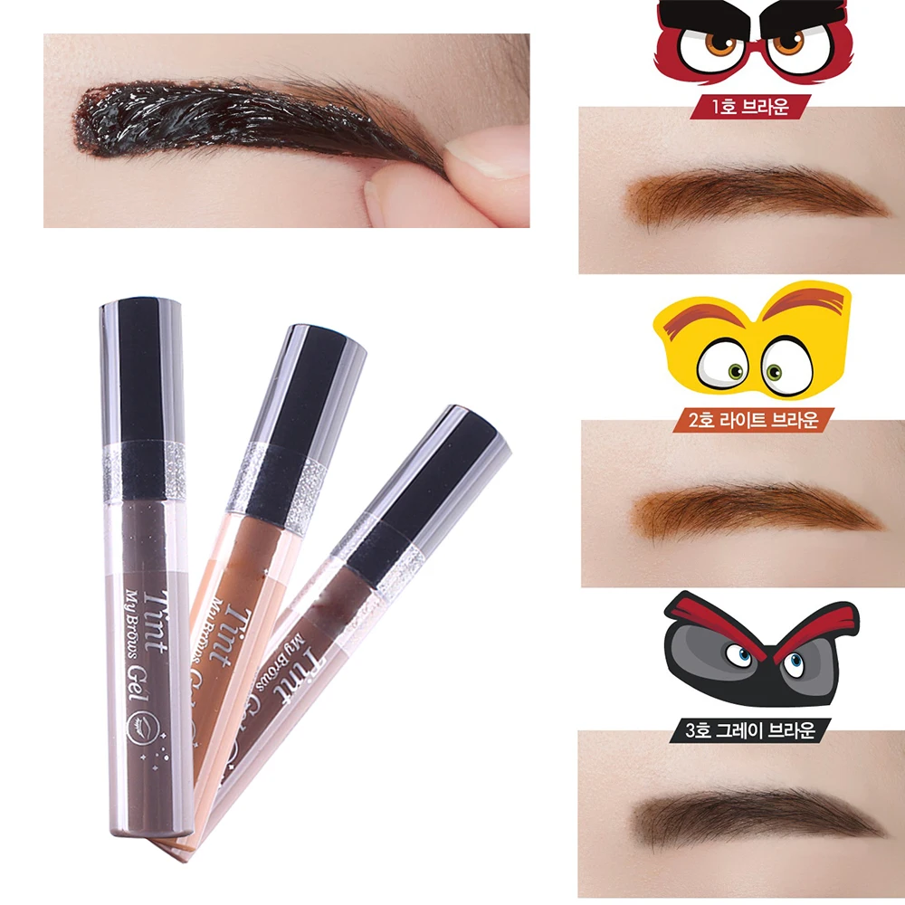 New Gray Brow Color Peel Off Eyebrow Enhancers Makeup EyeBrow Gel