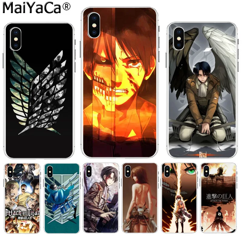 MaiYaCa attack on titan Крылья Свободы аниме восхитительный цветной телефон чехол для iPhone 8 7 6 6S Plus X XS max 10 5 5S SE XR