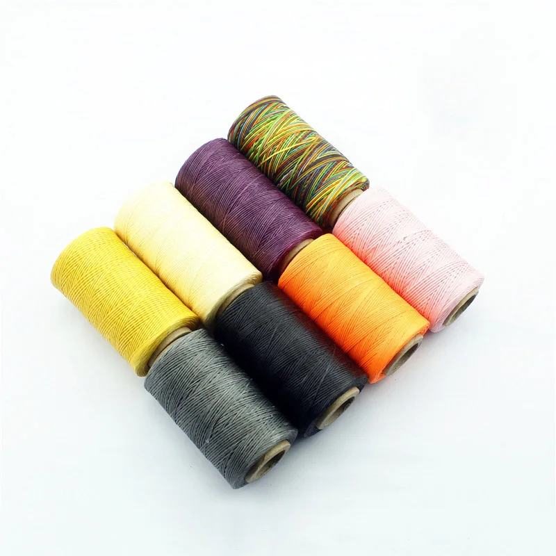 

1Roll/0.8mm Flat String Wire Leather Waxed Lines Hand Sewing Thread Wax Line Jewelry Cord Ropes DIY Handmade Leathercraft