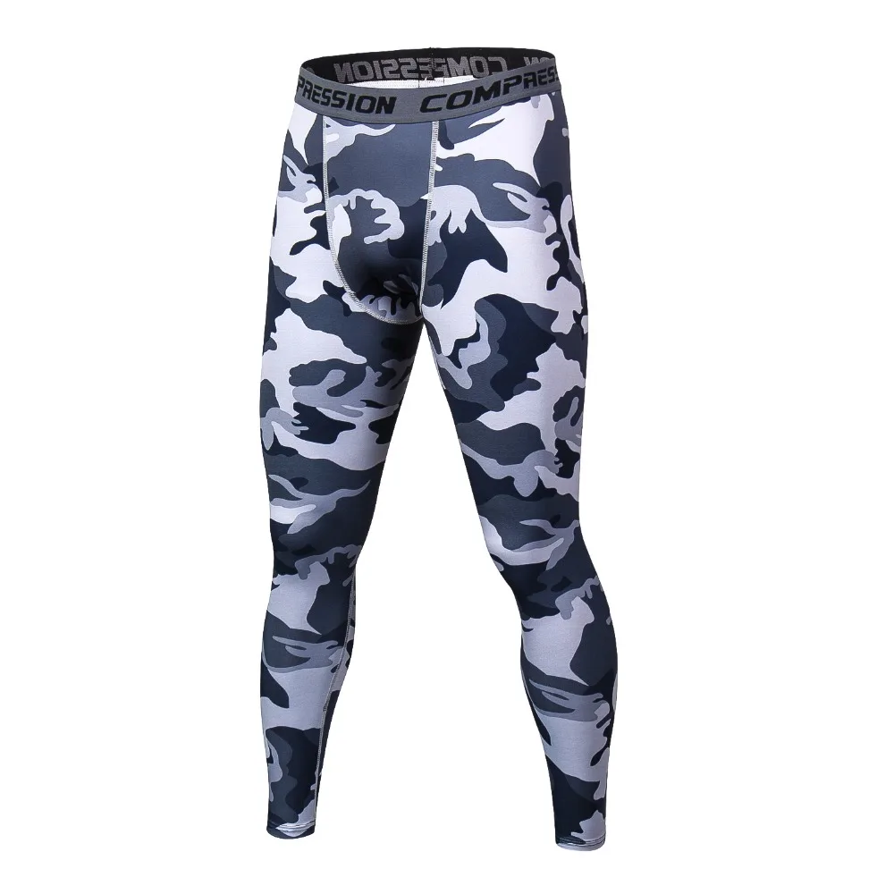 

2018 Men Compression Pants Casual Tights Camouflage Pants Bodybuilding Mans High Elasticity Joggers Skinny Leggings