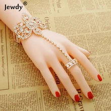 Хрустальный Браслет в стиле бохо со стразами для женщин цепочка «Богема» винтажная цепочка цветок Модные украшения Женский подарок