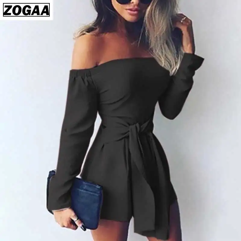 Summer Slash Neck Jumpsuit Women Rompers Sexy Bodysuit Bow Playsuit Long Sleeve Catsuit Cotton Playsuit Ladies Jumpsuit ZOGAA Summer Slash Neck Jumpsuit Women Rompers Sexy Bodysuit Bow Playsuit Long Sleeve Catsuit Cotton Playsuit Ladies Jumpsuit ZOGAA