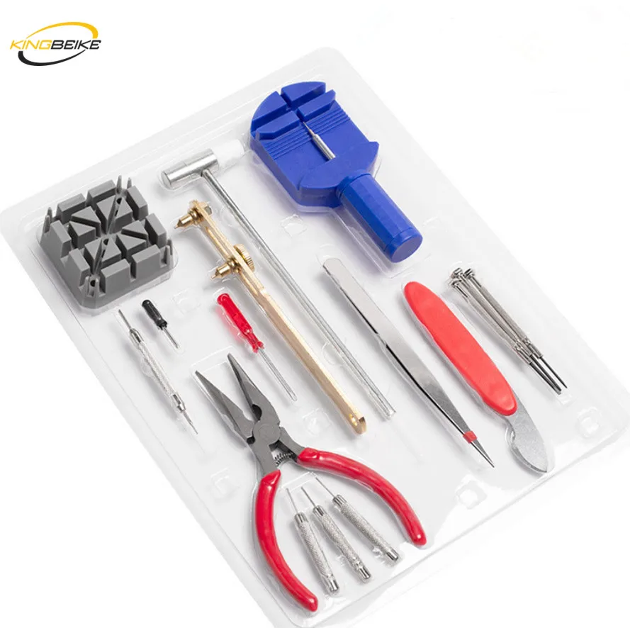 

KINGBEIKE Watch Repair Tool Kit For Band Link Remover Battery Replacement Tools Adjustable Watch Back Case Cover Opener Twezeer