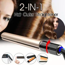 Kemei выпрямитель для волос 2-в-1 вращающийся регулятор профессии анти-обмотки Multi Переключение температуры Керамика железа