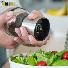 Umiwe Marca 2 Unids Sal Especias Molinillos de Sal Pimienta Manual de Molinillo De Pimienta de Acero Inoxidable Molino Triturador De Cocina Herramientas de Cocina