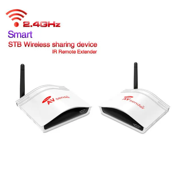 

Smart 2.4G Digital STB Wireless Sharing Device IR Remote Extender AV Transmitter and Receiver 38 KHz/56KHz Transmission PAT-226