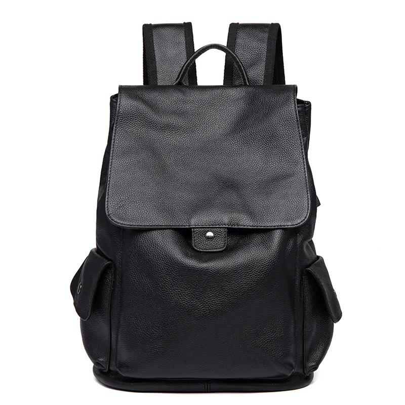 

New Men's Leather Shoulder Bag Korean Fashion Computer Bag Leather Men's Business Backpack Travel Backpack Leather Backpack