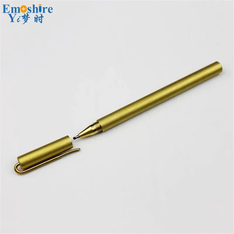Emoshire New matte brass pencils working brass pen brass pencils copper pen neutral signature pen (7)