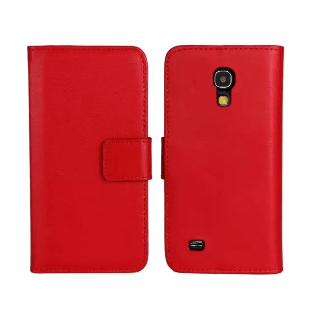 S4 мини кожаный чехол-кошелек для samsung Galaxy S4 мини чехол Роскошный флип-чехол для Galaxy i9190 держатель для карт чехол GG - Цвет: Красный