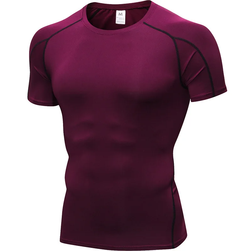 Мужская футболка для бега, бодибилдинг, Спортивная футболка с длинным рукавом, компрессионная футболка, мужская спортивная одежда для фитнеса, Рашгард, топ для спортзала - Цвет: ST-07