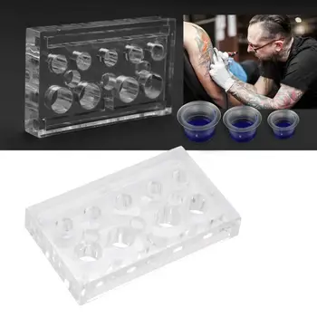 

Acrylic Tattoo Ink Cup Ink Pot Microblading Paint Pigment Cups Display Holder for Needle Grip Tattoo Accessories