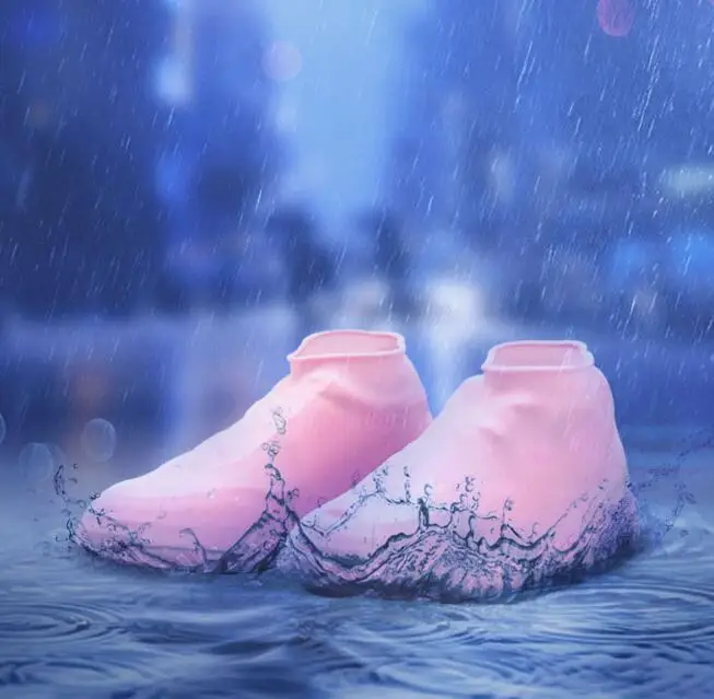 Перерабатываемые силиконовые галоши Многоразовые водонепроницаемые непромокаемые мужские ботинки, непромокаемые сапоги Нескользящие моющиеся унисекс износостойкие