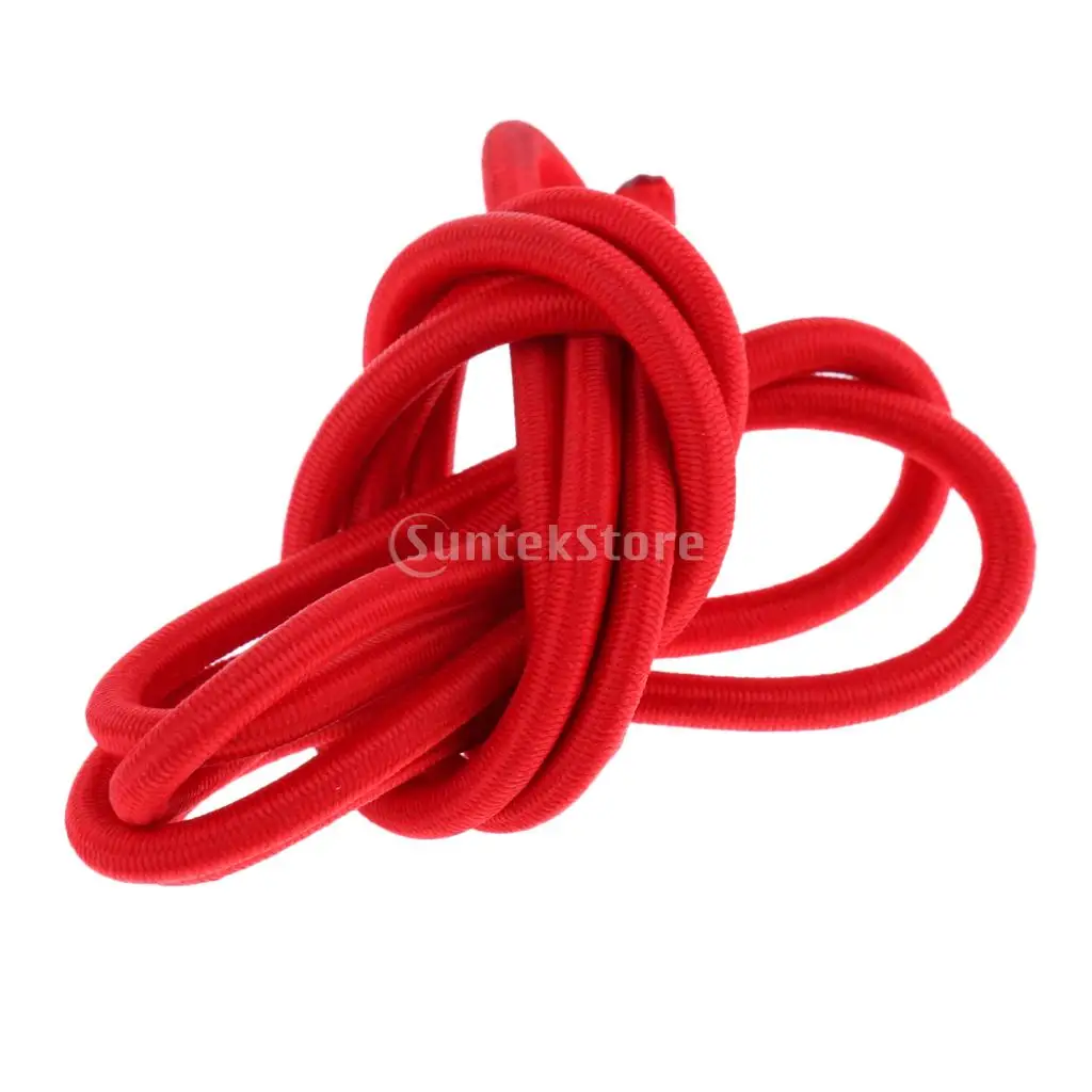 Red 4mm Marine Bungee Rope Shock Cord Car Truck Roof Racks Trailers Boats Kayaks Tie Down 0.5 1 2 3 20 30 50 75m