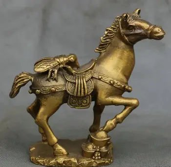 

New Chinese Fengshui Copper Zodiac Year Horse Cicada Yuanbao Wealth Lucky Statue