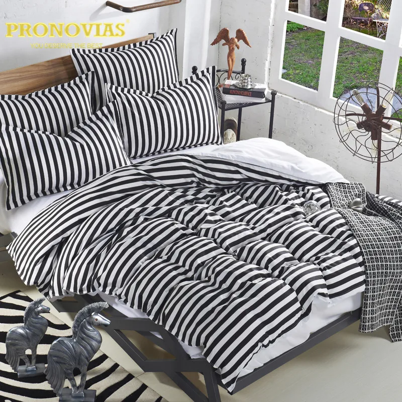 

Pronovias Stripes Bedding Set Queen Double Single Size Duvet/doona Cover Flat Sheet Pillow Cases 3/4pcs Kit
