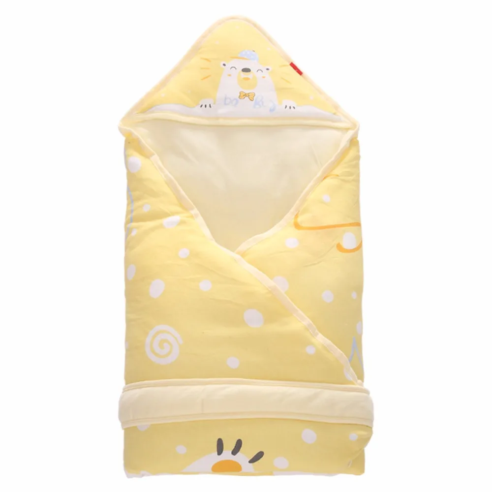 

Envelope for Newborns Swaddle 100*100cm Infant Swaddling Blanket Swaddle Wrap Winter Cotton Printed Baby Sleeping Bag Bedding