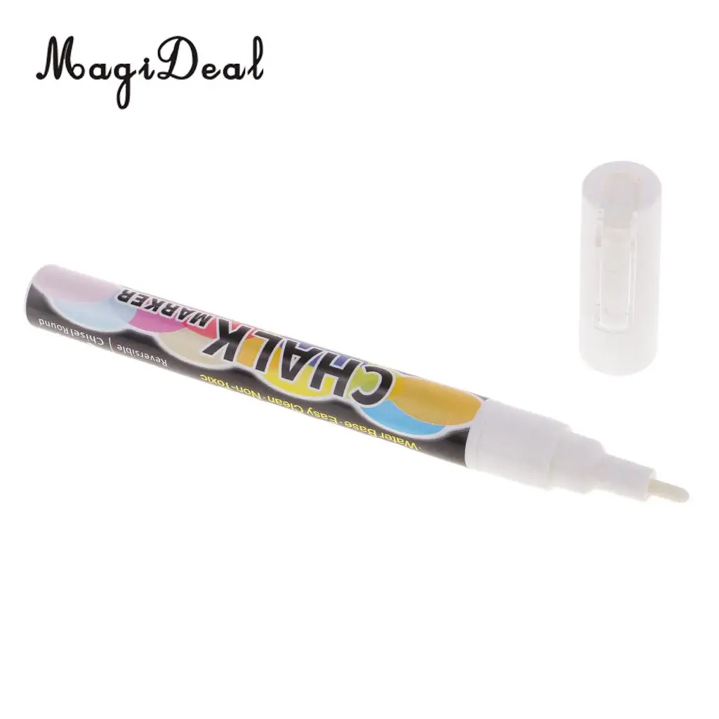  Liquid Chalk Markers Chalk Pens For Chalkboard, Whiteboard, Blackboard, Window, Glass, LED Board 3mm Reversible Tip