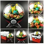 Японское аниме Pokeball Монстр Пикачу Бульбазавр Ash's Squirtle Charmander DIY led набор Рождество Brinquedos подарок для детей