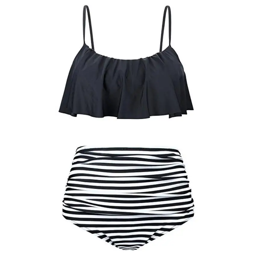 snowshine3 YLW Women High Waist Bikinis Swimwear Swimuit Female Retro Beachewear Bikini Set snowshine3 YLW Women High Waist Bikinis Swimwear Swimuit Female Retro Beachewear Bikini Set