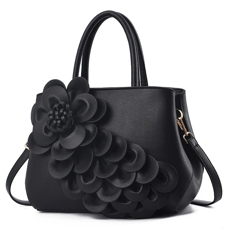 Fashion new large-capacity ladies handbag fashion flower shoulder bag ladies Messenger bag