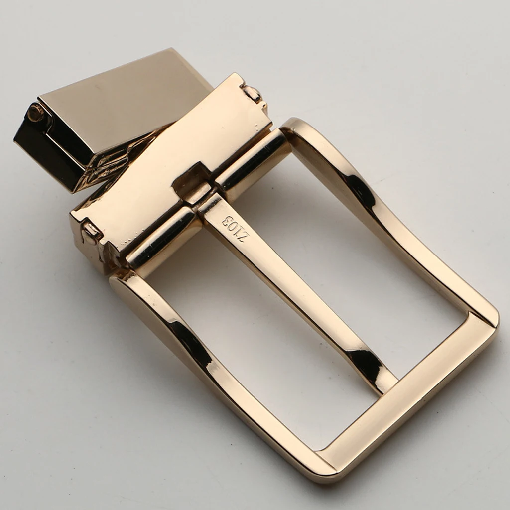 2 Pieces Stylish Alloy Reversible Belt Buckle Single Prong Rectangular Leather Belt Buckle