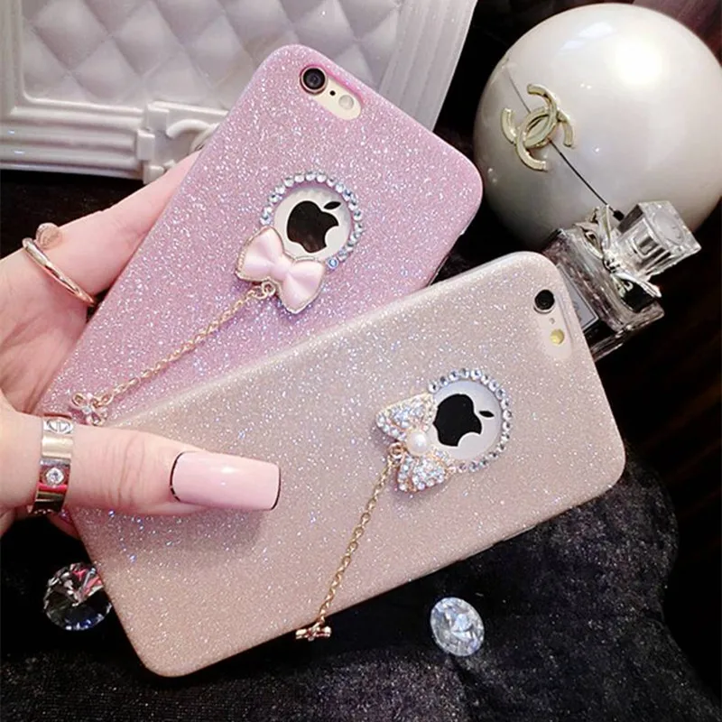 

Capas For fundas iphone 8plus apple Luxury Bling Glitter Soft phone Cases for iphone 7 Plus IphoneX 5 5S 6 6S 7 8 Plus Cases