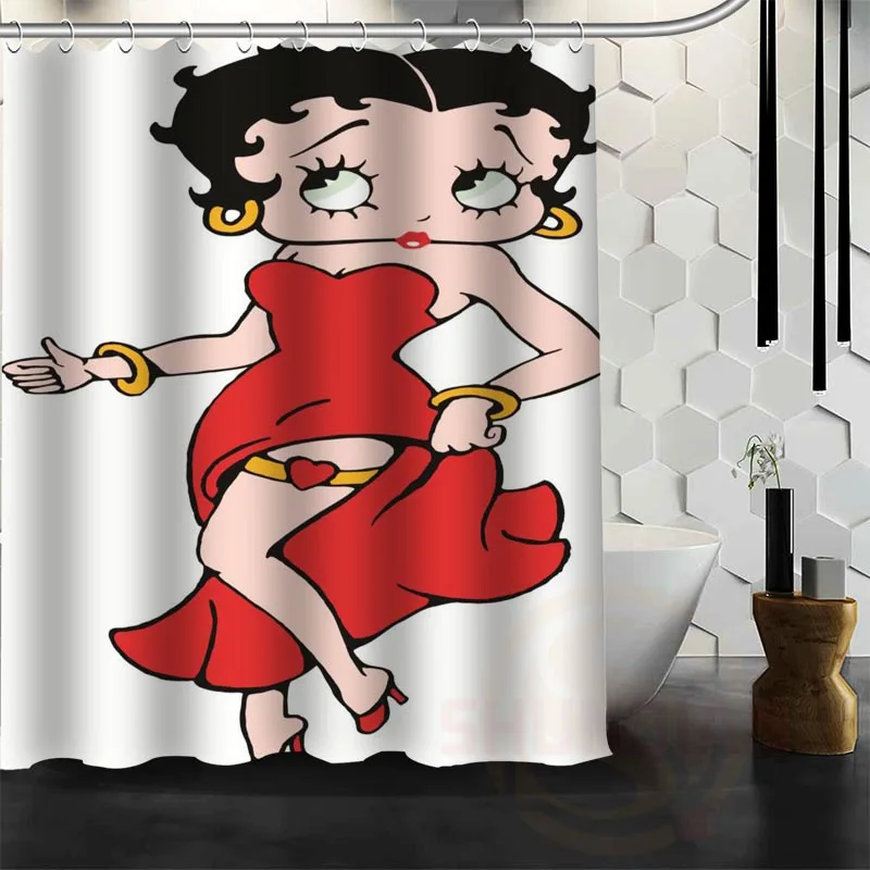 Best Nice Custom Betty Boop Cartoons Shower Curtain Bath Curtain