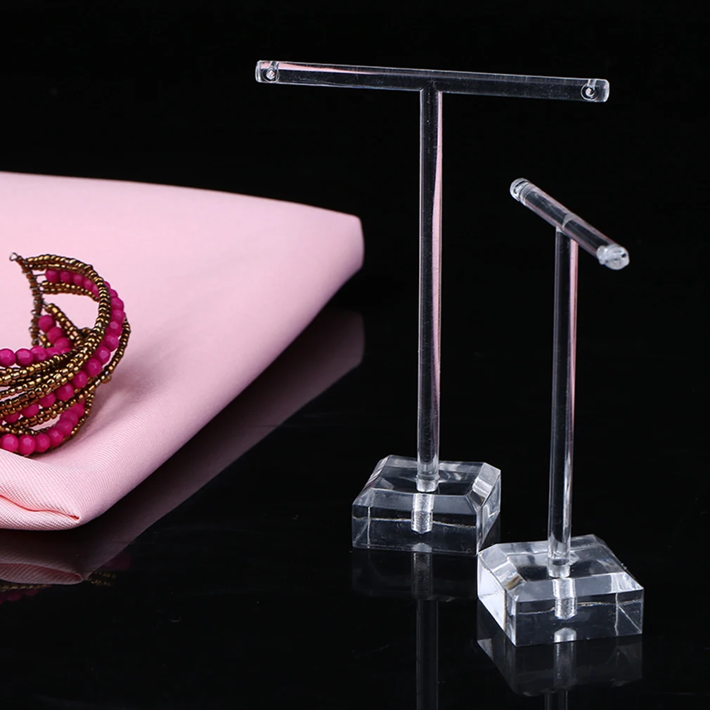 2pcs/pack Plastic Earrings Jewelry Display T Bar Stand Holder Storage Hanger Showcase Rack Jewelry Organizer