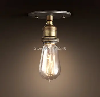 

Vintage Retro Industrial Edison Ceiling Light E27 Pure Copper Corridor Lamp Bar Hall Coffee Shop Club Store Restaurant Balcony