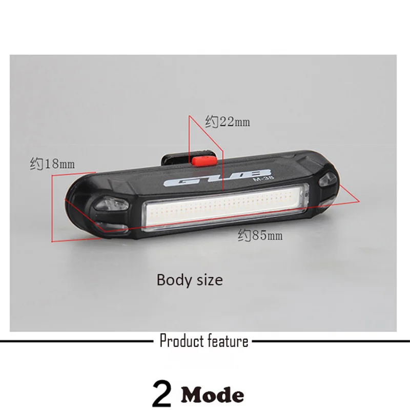 Flash Deal 7 Effects 100 Lumen High-Light Bike Light Ultra-light Safety Warning LED USB Rechargeable Front Rear Lamp Bicycle Light Tail red 5