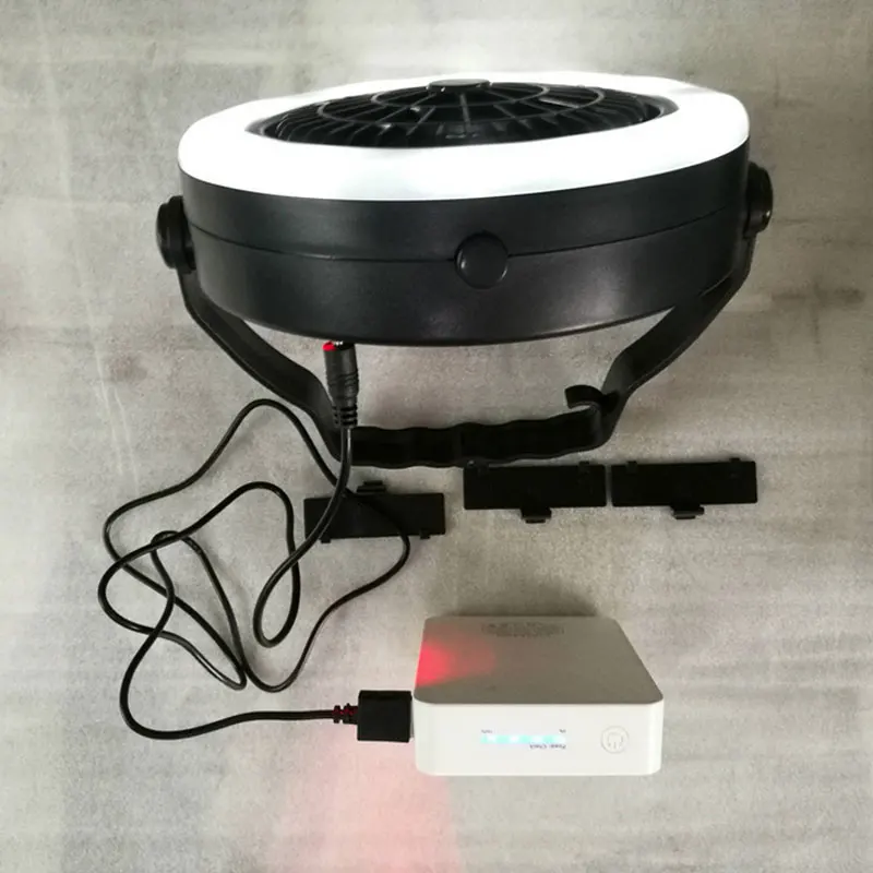 

High Portable 3 in 1 Rechargeable USB LED Fan Light Tent Lamp Lantern With Hook for Outdoor Camping Hiking LG66