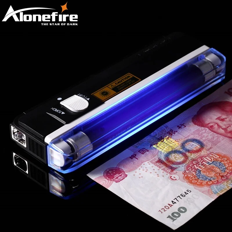 Alonefire Quality goods handheld money detector back light UV lamp forge money test currency/bank note detector flashlight AA Alonefire Quality goods handheld money detector back light UV lamp forge money test currency/bank note detector flashlight AA