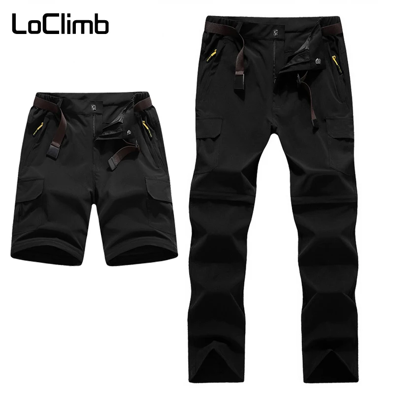 LoClimb senderismo acampar al aire libre para hombres mujeres verano extraíble rápido seco deportes Trekking Pantalones cortos, AM224 LoClimb senderismo acampar al aire libre para hombres mujeres verano extraíble rápido seco deportes Trekking Pantalones cortos, AM224