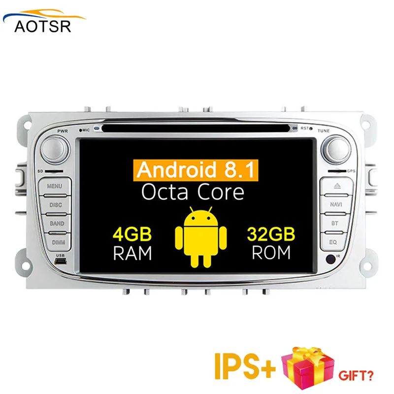 Clearance IPS Screen Android 8.1 Car DVD Multimedia player head unit for Ford Focus 2004 - 2011 with GPS navigation Radio stereo 4+32G BT 4