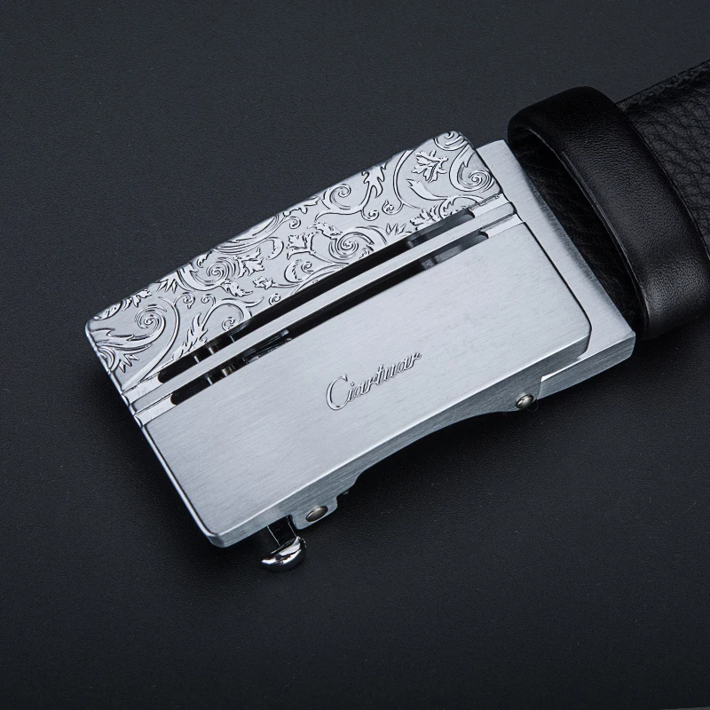 

2019 Luxury Design Men's Belts Anaglyph Carved Buckle Cowhide Leather Belts For Men Best Gift Waist Belt Man Strap Male Belts