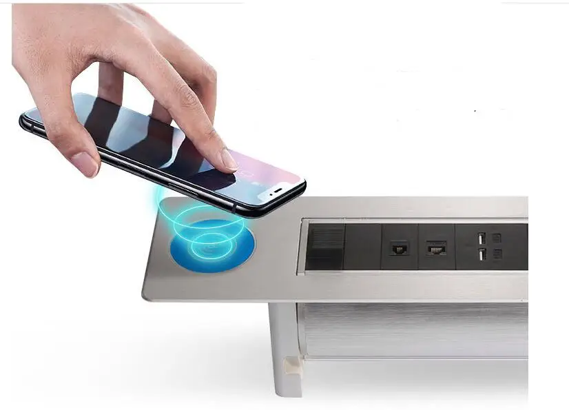 Мебельная розетка с беспроводной зарядкой и usb которая может быть скрыта