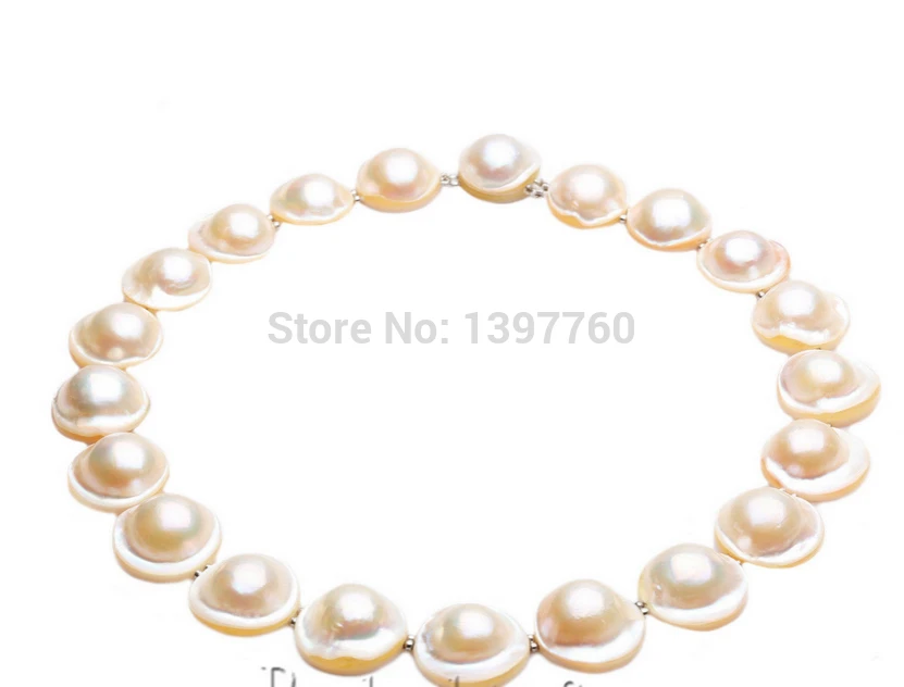 

Miss charm Jew.281 GENUINE 18-22 MM WHITE COLOR MABE PEARL NECKLACE
