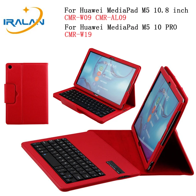 

Case For Huawei MediaPad M5 10.8 CMR-W09 CMR-AL09 /Pro 10 CMR-W19 Wireless Bluetooth Detachable Keyboard Leather Flip Cover+Film
