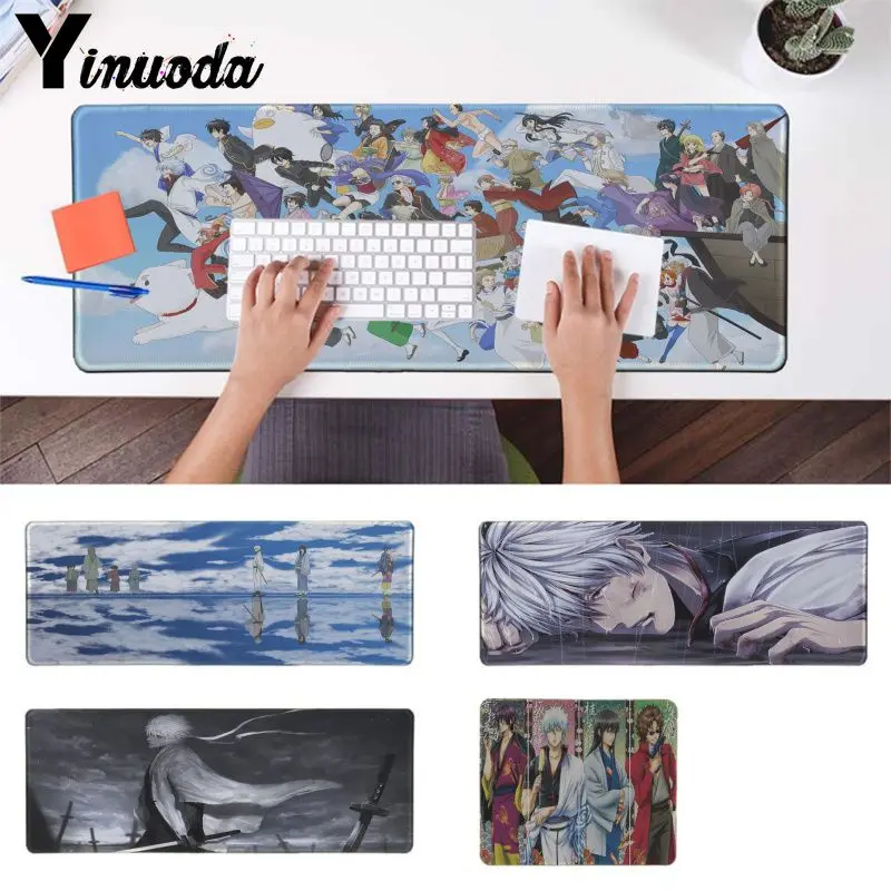 

Yinuoda Hot Sales Anime Gintama Gintoki Large Mouse pad PC Computer mat mouse mat high quality DIY picture with edge locking