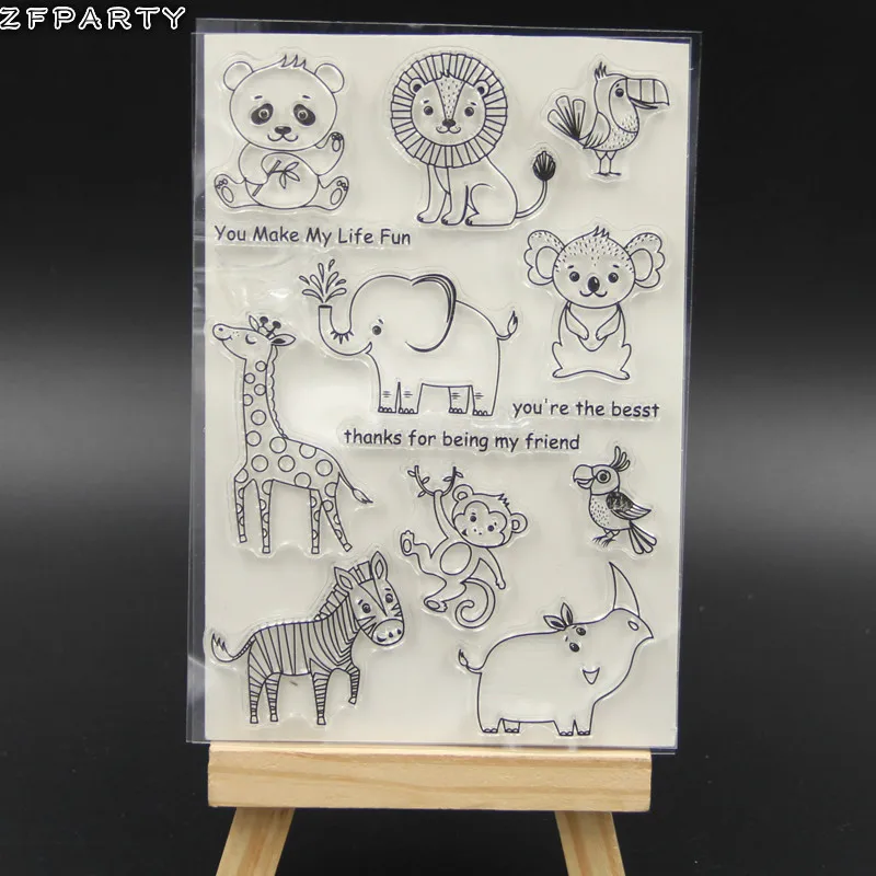 5 ZFPARTY Happy прозрачный силиконовый штамп для скрапбукинга DIY/декоративная открытка для альбома - Цвет: 5