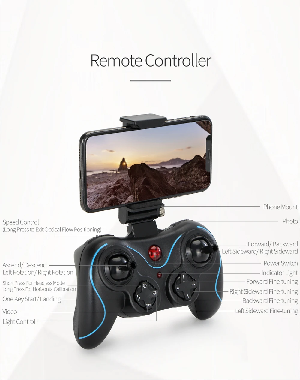 JJRC H71 Foldable RC Drone 1080P Wide Angle WiFi FPV HD Camera Auto-Follow Optical Flow Positioning Altitude Hold RC Quadcopter