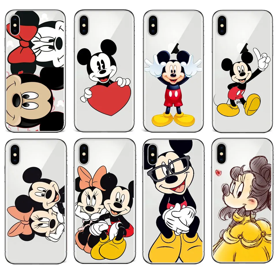 

Mickey&Minnie Cute Patterned Phone Case For huawei P10 Plus P9 P8 P10 Lite cover for honor 10 lite Light Soft TPU Silicone Cover