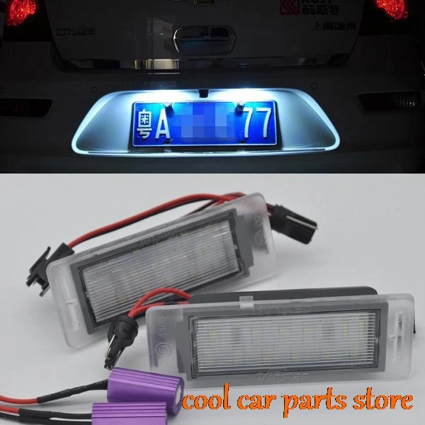2x LED License Number Plate Lights For SKODA Superb Limousine 02 2008