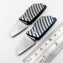 JSSQ Mini Folding Knife D2 Blade TC4 Titanium Handle Survival Hunting Pocket Knives Bottle Opener Camping EDC Tool Key Chain y start knife dmitry sinkevich flipper knife camping hunting pocket knives edc tools d2 blade tc4 titanium handle free ship