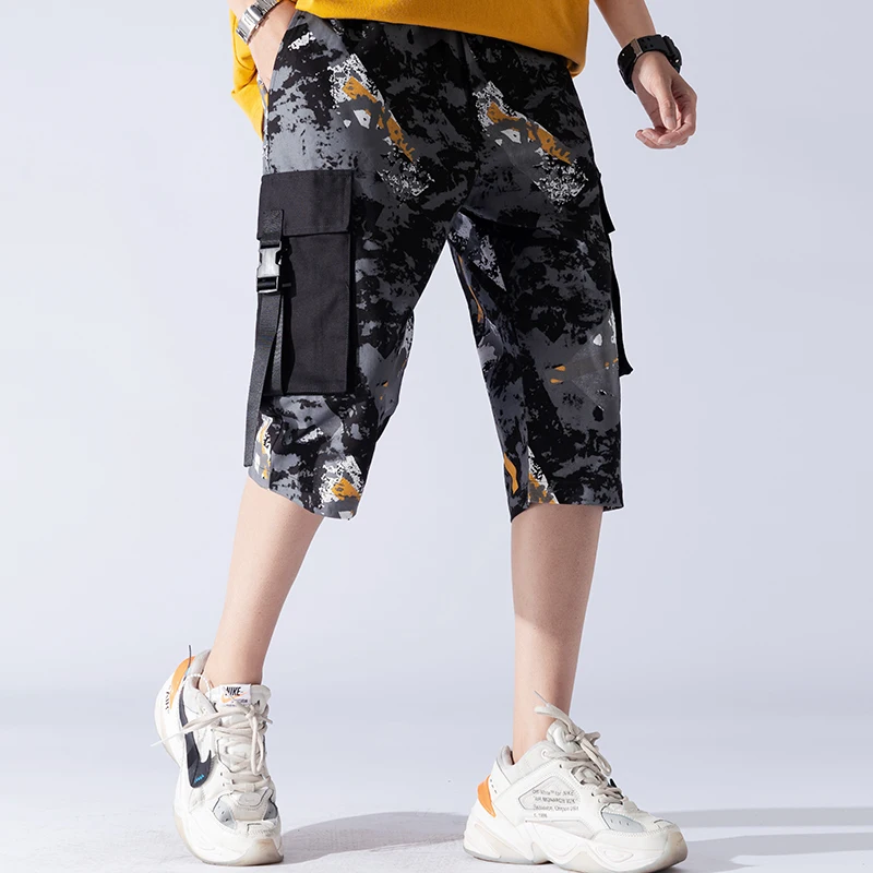 New Summer Style Men Camouflage Shorts Knee Length Short Joggers Fitness Streetwear Shorts LBZ111