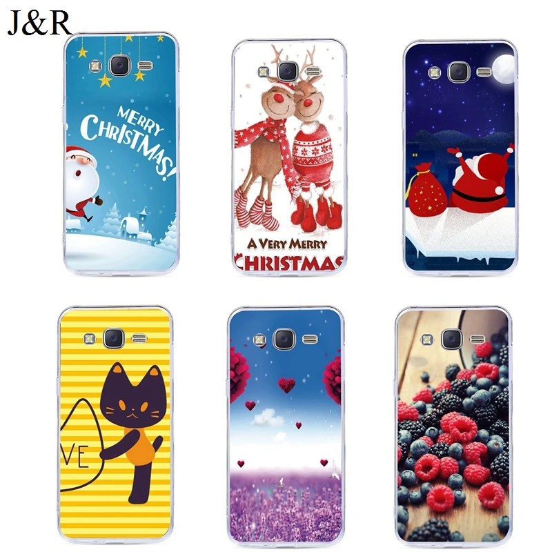 Soft TPU 5.0" For Samsung Galaxy J2 Prime Case Cover G532F G532 SM-G532F Silicone Christmas |